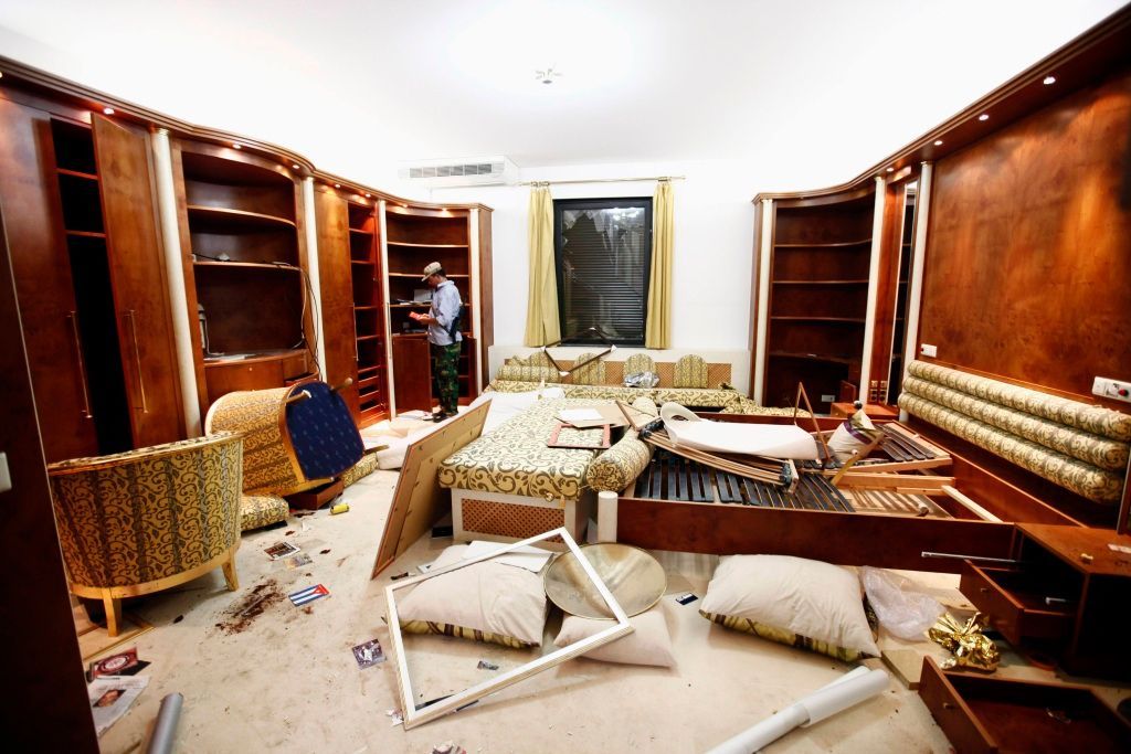 V bytě u Hannibala Kaddáfího
