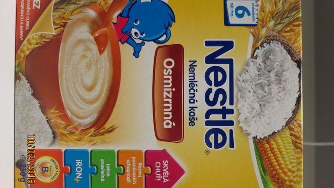 Závadná kaše Nestlé.