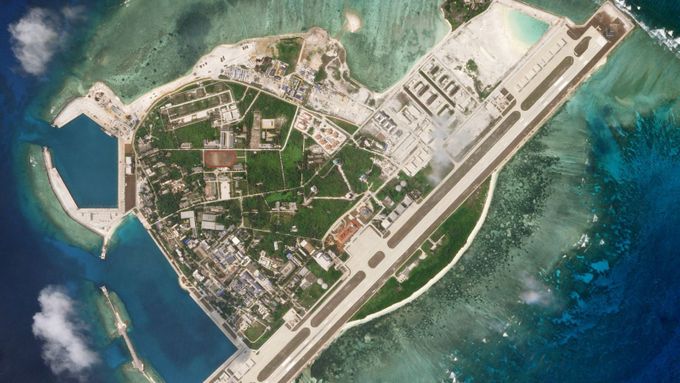 Čínská vojenská základna na Woody Island v Jihočínském moři.