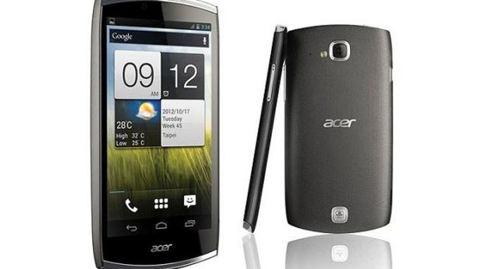 Smartphone značky Acer.