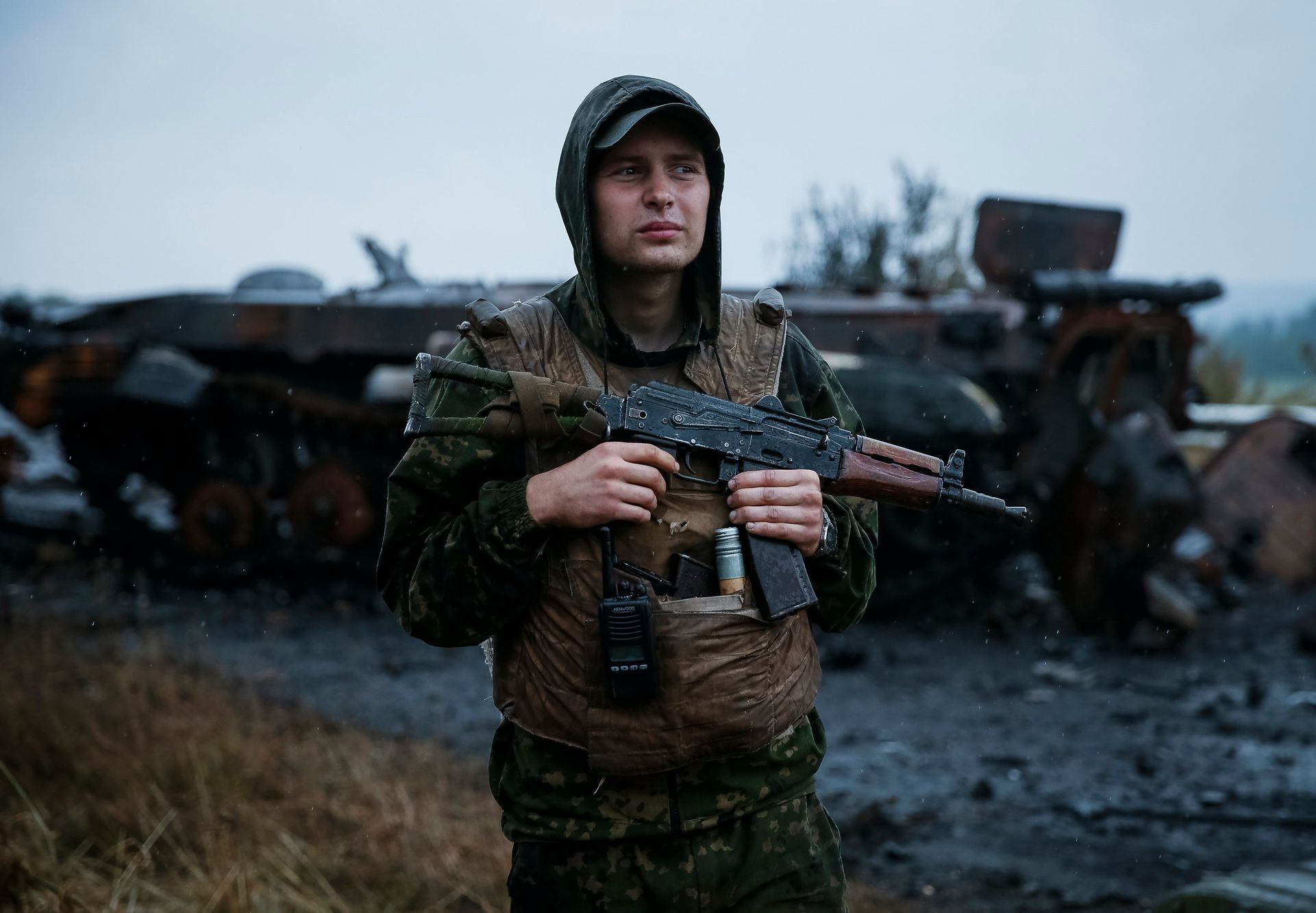 Ukrajina - Slavjansk - ukrajinský voják