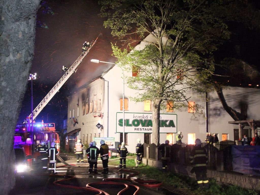Požár hotelu Slovanka