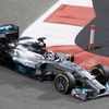 Mercedes Formula One driver Lewis Hamilton of Britain drives during the Bahrain F1 Grand Prix at the Bahrain International Circuit (BIC) in Sakhir