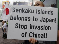 Protičínská demosntrace v Japonsku.