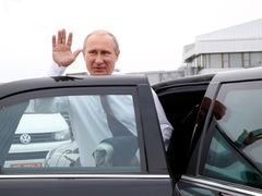 Vladimir Putin v Minsku.