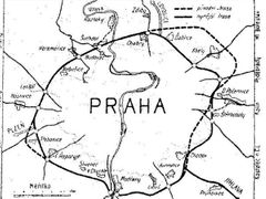 ¨Historický plán pražského okruhu z roku 1939.