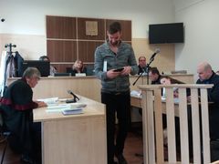 Jan Hanuš u strakonického soudu