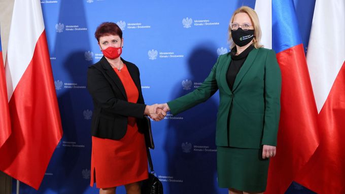Ministryně Hubáčková a Moskwová ve Varšavě, 18. ledna 2022.