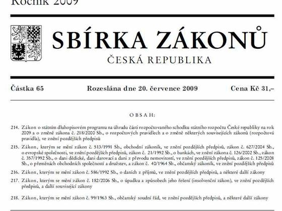Čtěte také Sbírka zákonů