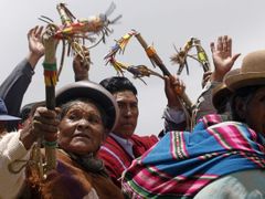 Pro aymarské indiány se stala Moralesova strana MAS symbolem naděje na získání rovnocenného postavení v bolivijské společnosti