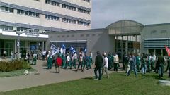 Demonstrace odborářů Siemens