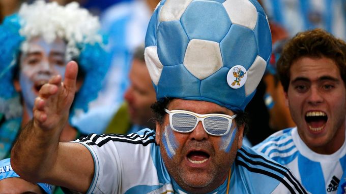 Argentinský fanoušek na fotbalovém MS.