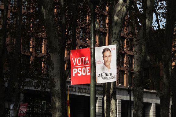 Předvolební kampaň španělské socialistické strany PSOE.