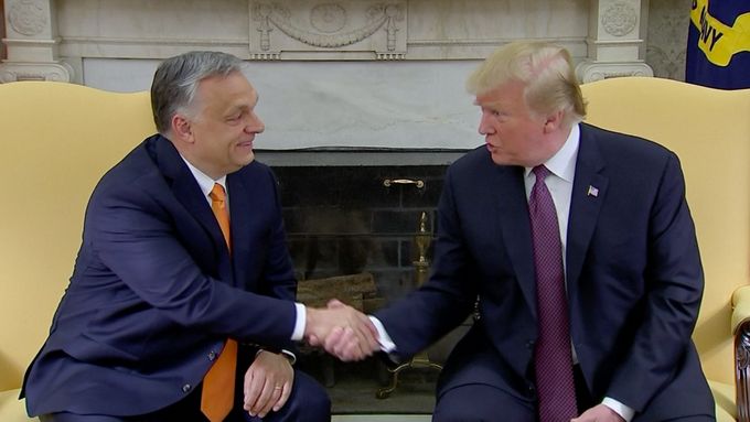 Viktor Orbán při setkání s Donaldem Trumpem, snímek z května 2019.