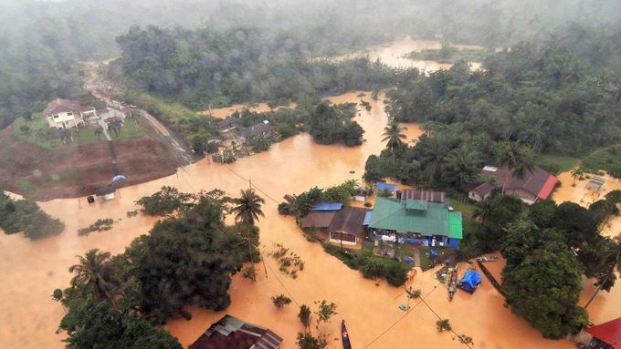 Záplavy v Malajsii.