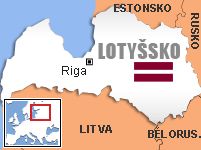 Mapa - Lotyšsko
