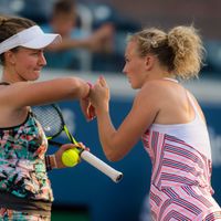 Barbora Krejčíková / Kateřina Siniaková Barbora Krejčíková a Kateřina Siniaková na US Open 2018