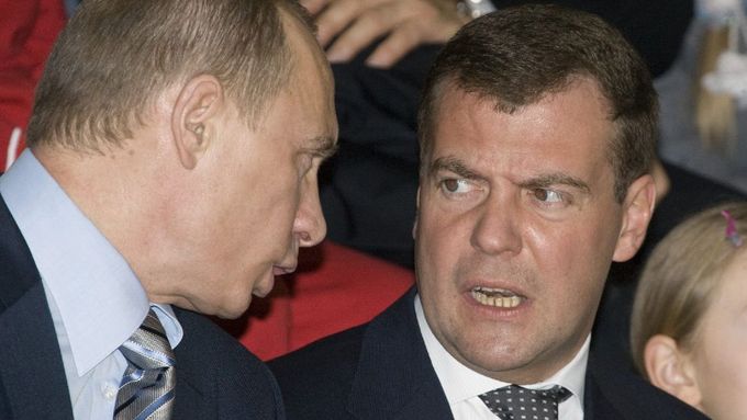 Vladimir Putin a Dmitrij Medveděv