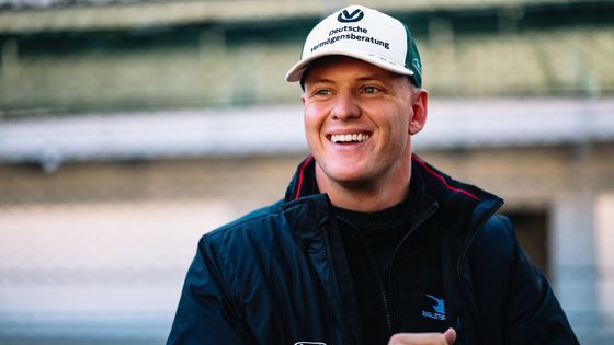 Mick Schumacher při prvním testu vozu IndyCar v Indianapolisu