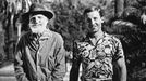 Nikolaj Braun (vpravo) roku 1966 v abcházském městě Gagra s jedním z carských politiků a myslitelů Bílého hnutí Vasilijem Šulginem.