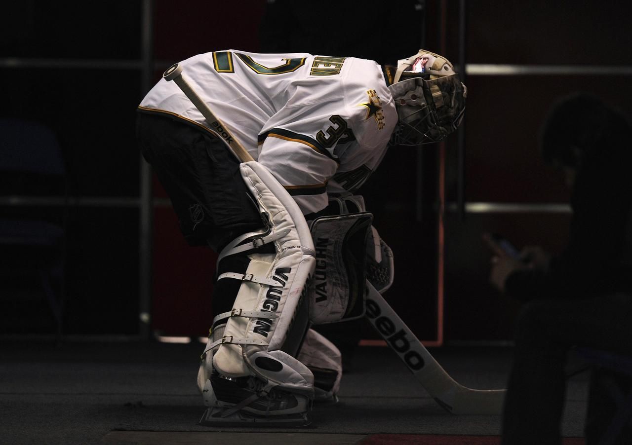 Kari Lehtonen, brankář Finska a Dallasu. Hvězdy MS