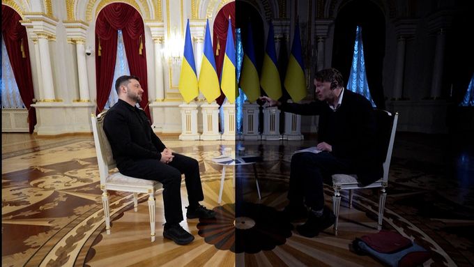 Video, které po víkendu obletělo svět. Při rozhovoru se Zelenským spadl elektrický proud