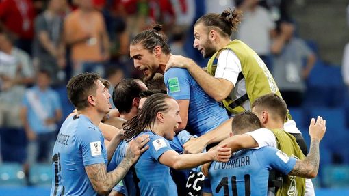 Radost Uruguaye z postupu do čtvrtfinále.