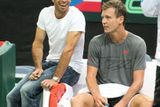 Opět spolu. Poprvé od finále loňského ročníku Davis Cupu proti Španělsku se oba největší tahouni českého týmu sešli na společném tréninku.
