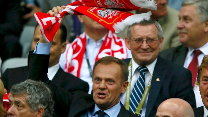 Polský prezident Donald Tusk si užíval vyrovnání v zápase s Ruskem