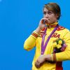 Španělská plavkyně Mirea Garciová, pláč medailistů na olympijských hrách v Londýně 2012