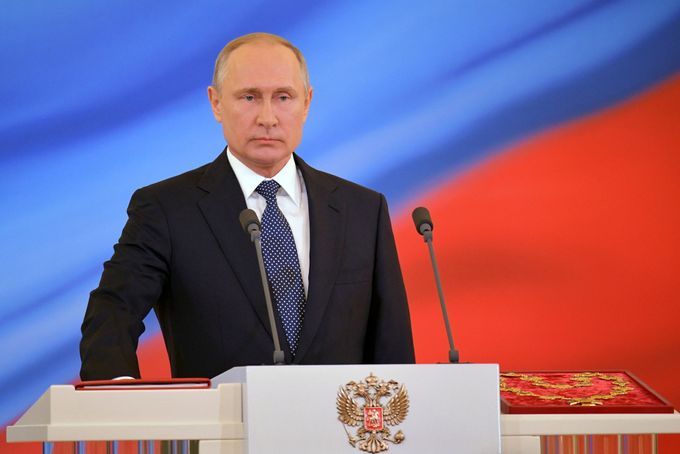 Vladimir Putin při inauguraci