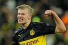 Osmifinále Ligy mistrů 2019/20, Dortmund - PSG: Erling Braut Haaland slaví výhru 2:1.