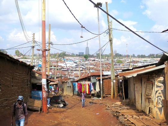 O slumu Kibera Slum Kibera v Keni