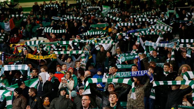 Fanoušci Celticu Glasgow.
