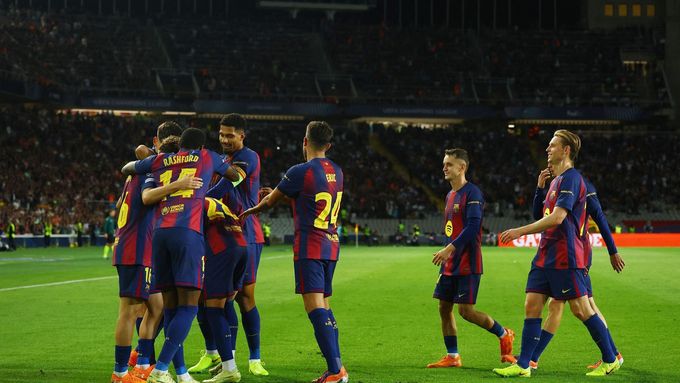 Radost hráčů Barcelony