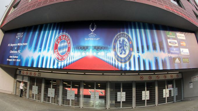 Takhle se aréna v Edenu blýskala před evropským superpohárem 2013. Hrály v něm Bayern a Chelsea