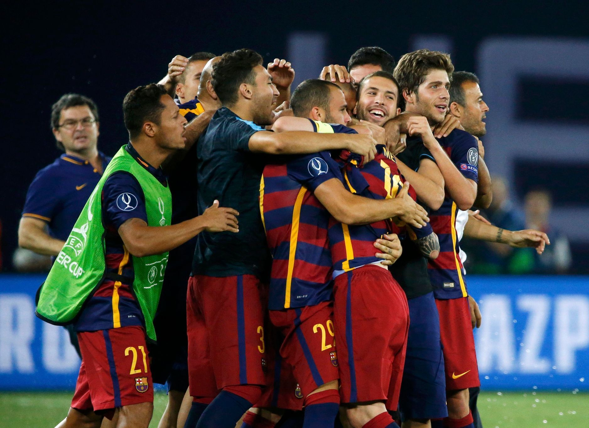 Evropský superpohár, Barcelona-Sevilla: Barcelona slaví vítěztsví