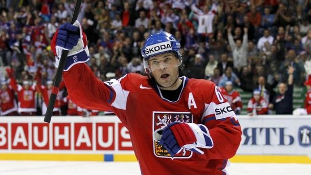 Jágr, radost z druhého gólu v zápase Česko - USA