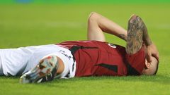 fotbal, Liga mistrů 2024/2025, 4. předkolo, Sparta - Malmö, Lukáš Haraslín, smutek