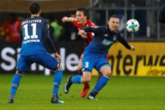 Kadeřábek pomohl Hoffenheimu k výhře gólem, dařilo se také Brémám se dvěma Čechy