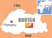 Mapa Bhútán