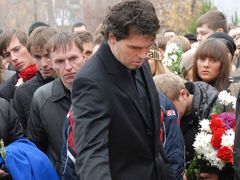 Jágr na pohřbu Alexeje Čerepanova
