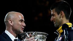 Australian Open: Andre Agassi a Novak Djokovič
