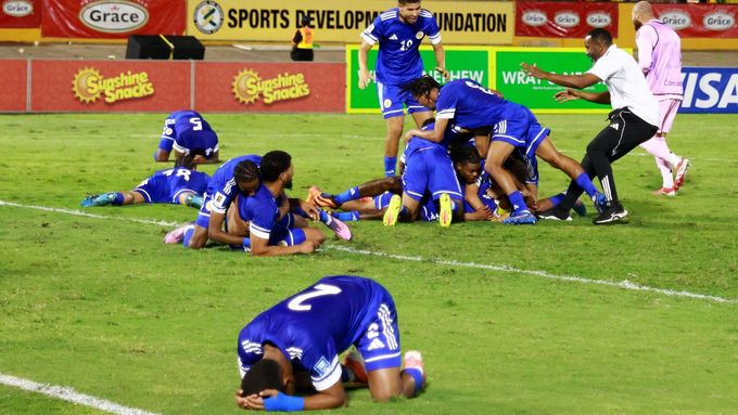 Fotbalisté Curacaa po postupu na MS