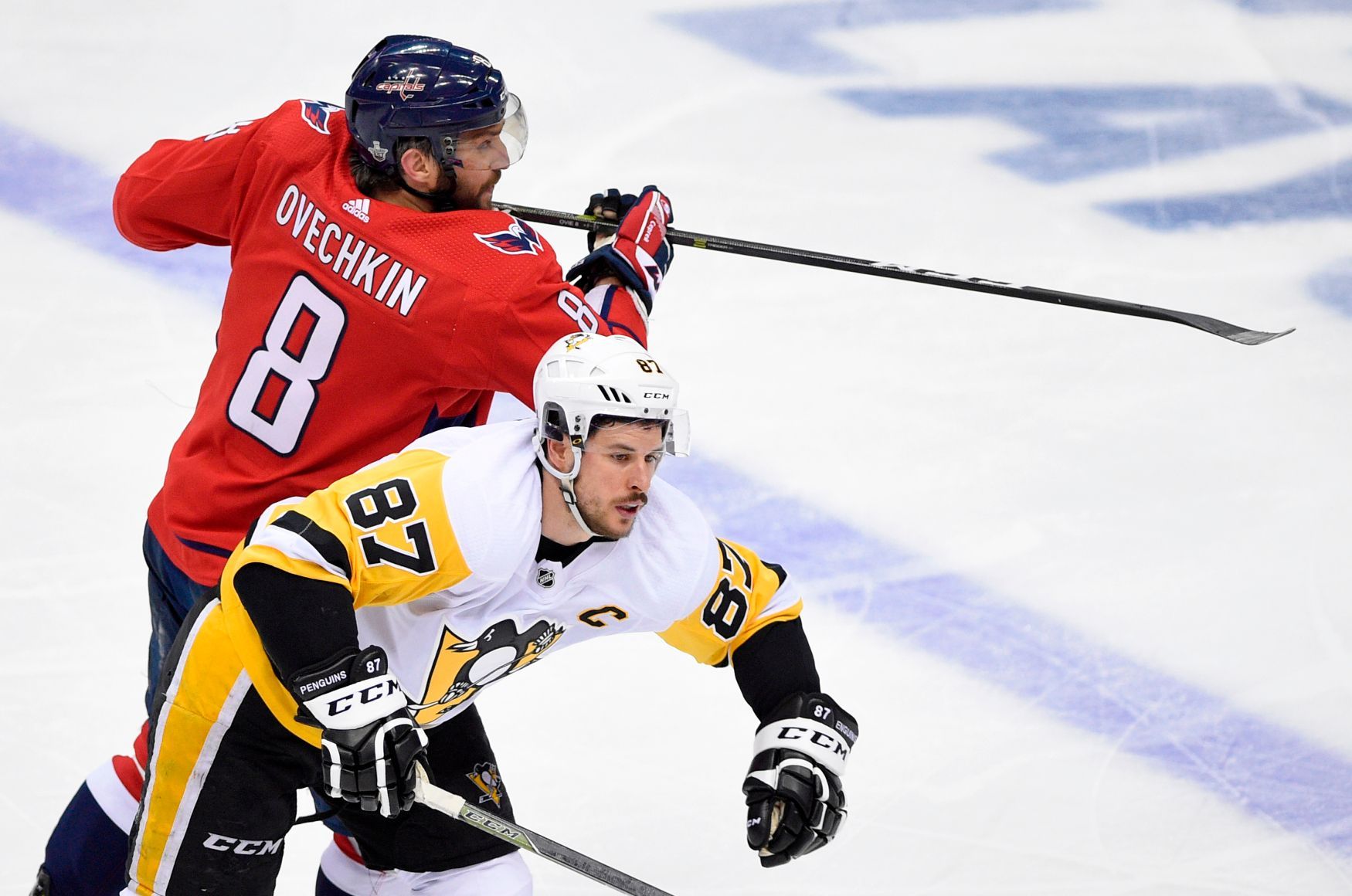 NHL hokej Alexandr Ovečkin a Sidney Crosby