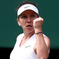 Simona Halepová Simona Halepová v semifinále Wimbledonu 2019