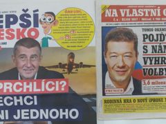 Volební noviny Lepší Česko se velmi podobají novinám Tomia Okamury Na vlastní oči