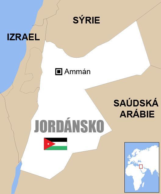 Jordánsko - mapa