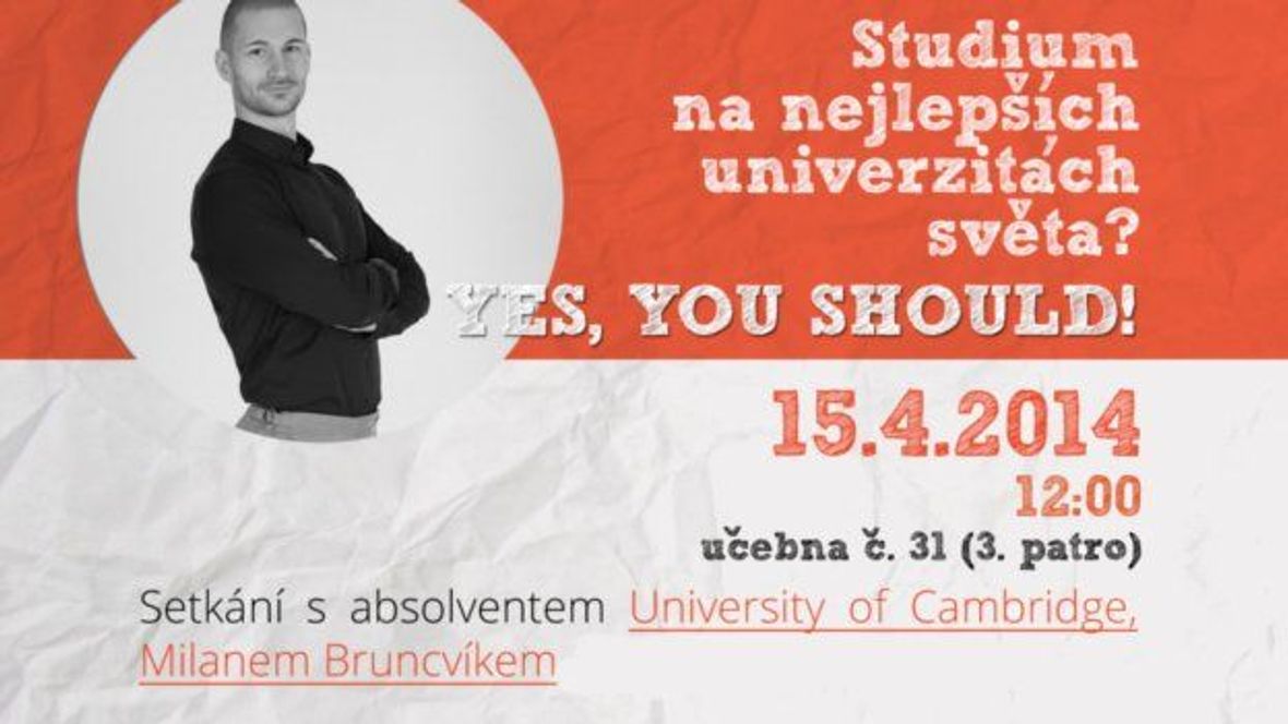 Cesta na prestižní univerzity začíná 15. dubna na semináři Yes You Should!