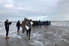 Nizozemskou pláž zaplavily odpadky z nákladní lodě, uklízí ji dobrovolníci